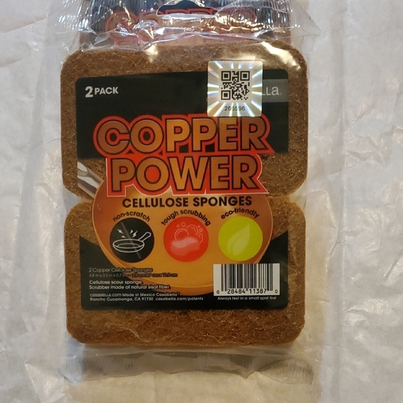 Copper Power Cellulose Sponges - Set Of 4 - Picture 1 of 1